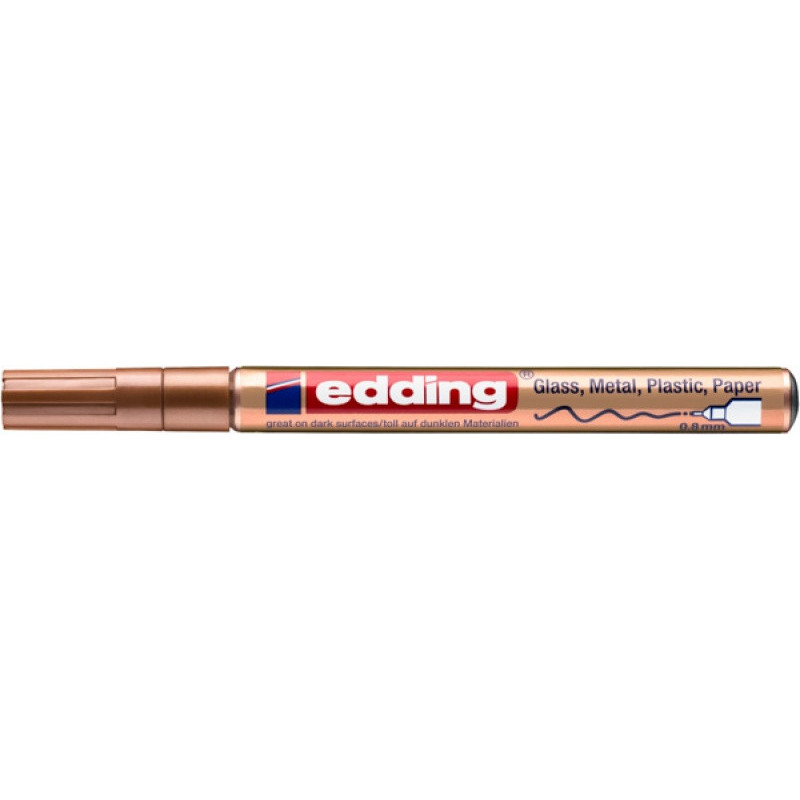 Marker olejowy e-780 EDDING, 0,8 mm, miedziany