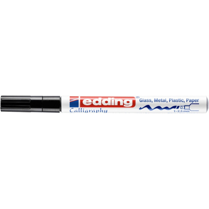Marker olejowy połyskujący do kaligrafii e-753 EDDING, 1-2,5 mm, czarny