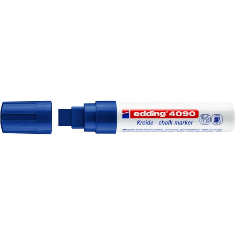 Marker kredowy e-4090 EDDING, 4-15 mm, niebieski
