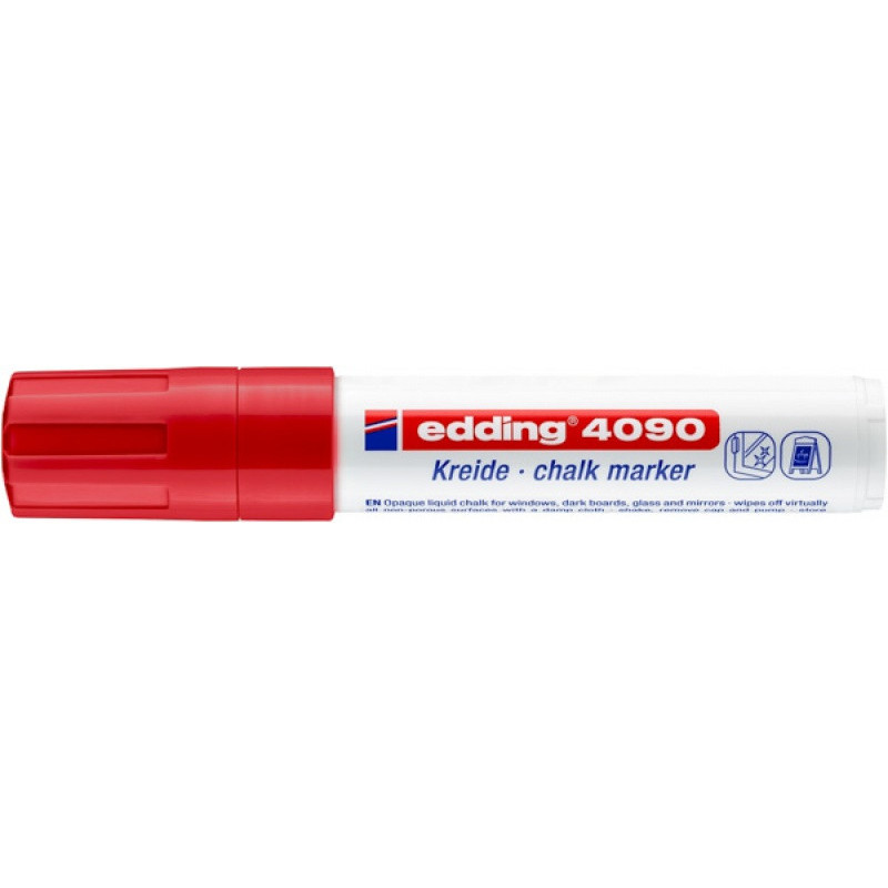 Marker kredowy e-4090 EDDING, 4-15 mm, czerwony