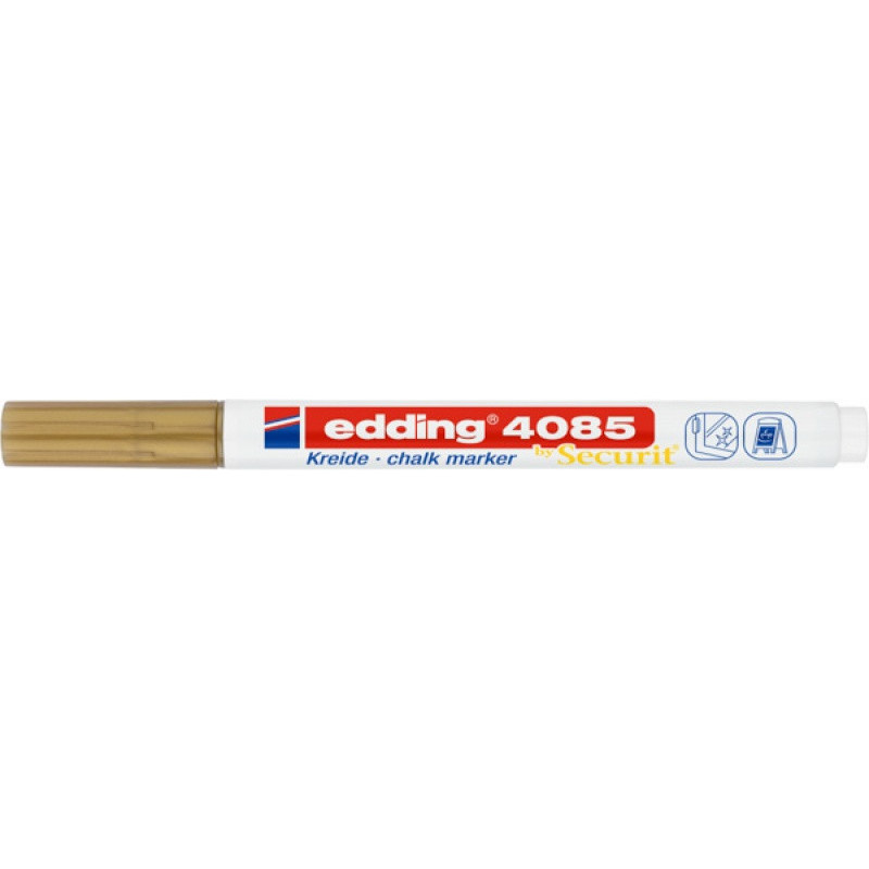 Marker kredowy e-4085 EDDING, 1-2 mm, złoty