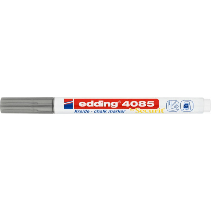 Marker kredowy e-4085 EDDING, 1-2 mm, srebrny