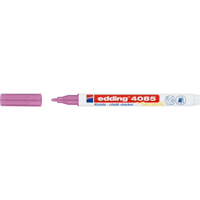 Marker kredowy e-4085 EDDING, 1-2 mm, metaliczny różowy