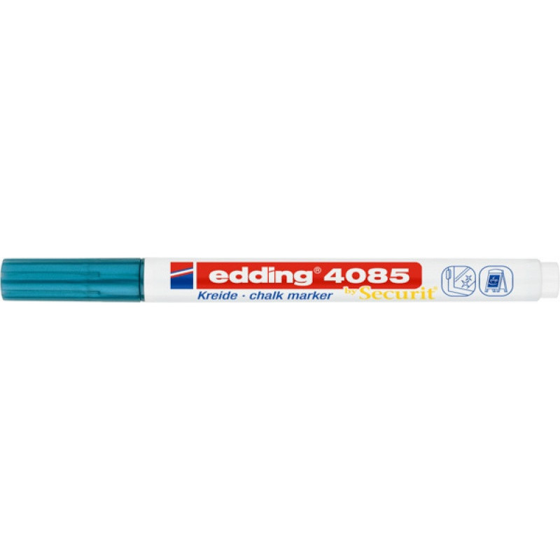 Marker kredowy e-4085 EDDING, 1-2 mm, metaliczny niebieski