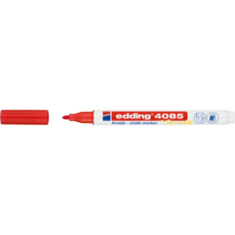 Marker kredowy e-4085 EDDING, 1-2 mm, czerwony