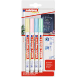 Marker kredowy e-4085 EDDING, 1-2 mm, blister, 4 szt., mix kolorów