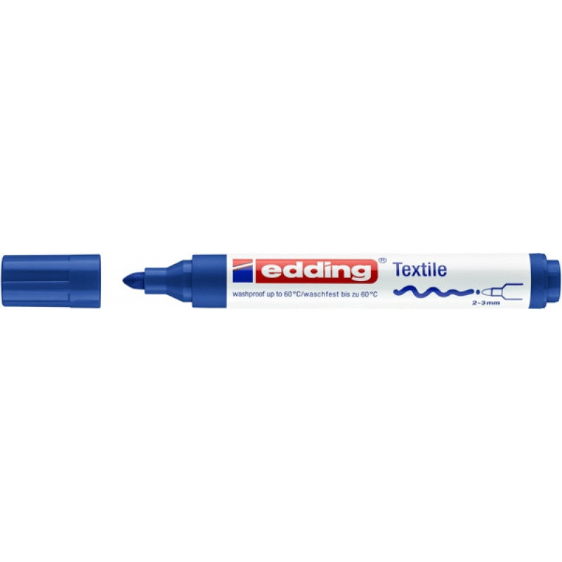 Marker tekstylny e-4500 EDDING, 2-3 mm, niebieski