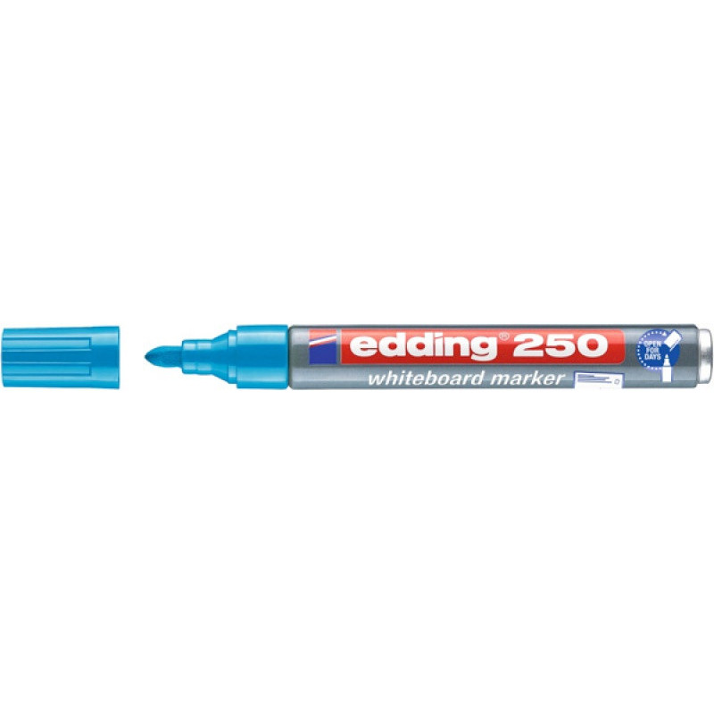 Marker do tablic suchościeralnych e-250 EDDING, 1,5-3 mm, błękitny