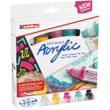 Marker akrylowy 3D e-5400 EDDING, podwójny, 2-3 mm, 5-10 mm, 5 szt., mix kolorów