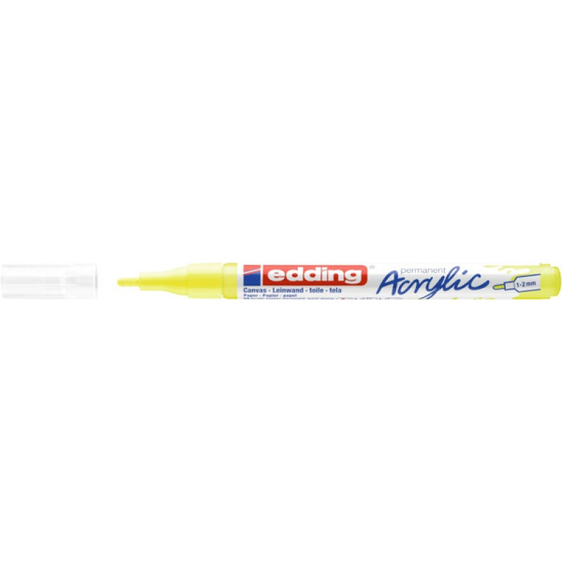 Marker akrylowy e-5300 EDDING, 1-2 mm, żółty neonowy