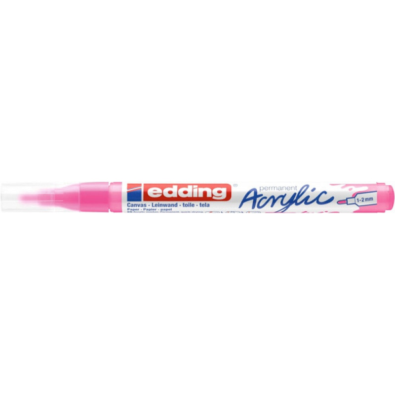 Marker akrylowy e-5300 EDDING, 1-2 mm, różowy neonowy