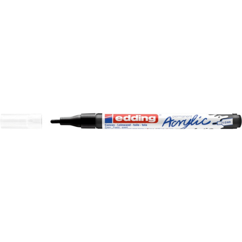 Marker akrylowy e-5300 EDDING, 1-2 mm, matowy czarny