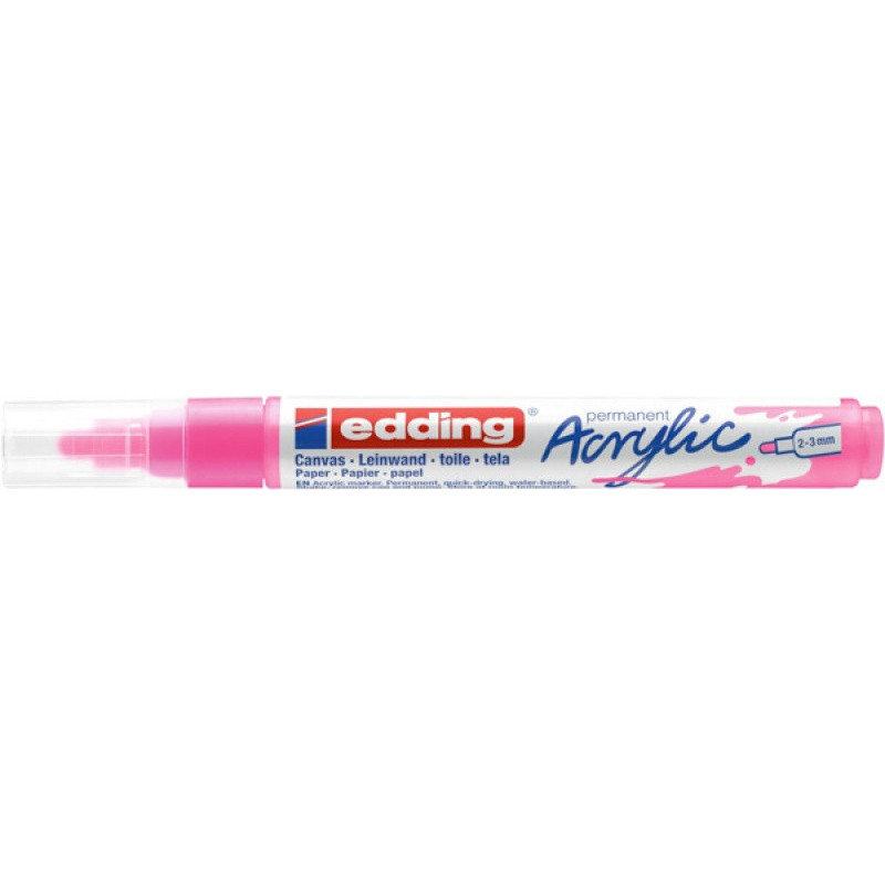 Marker akrylowy e-5100 EDDING, 2-3 mm, różowy neonowy
