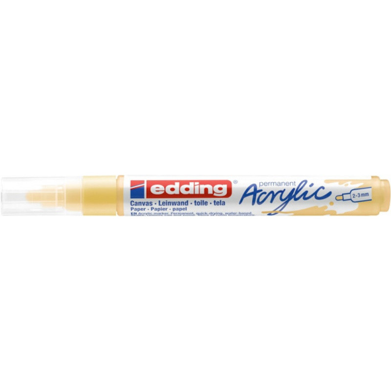 Marker akrylowy e-5100 EDDING, 2-3 mm, matowy żółty pastel