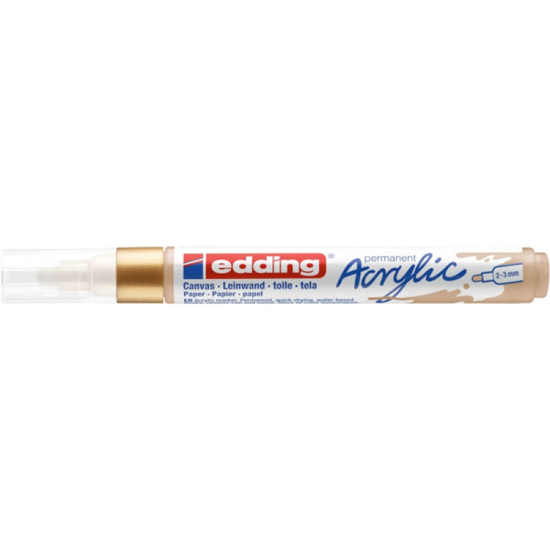 Marker akrylowy e-5100 EDDING, 2-3 mm, matowe bogate złoto