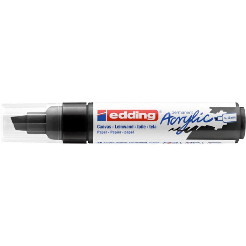 Marker akrylowy e-5000 EDDING, 5-10 mm, matowy czarny