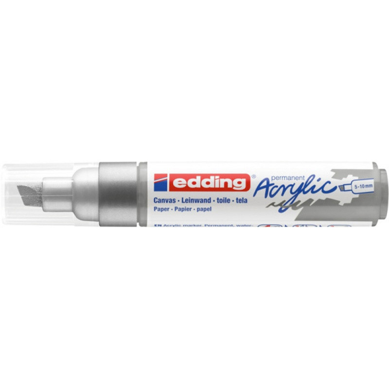 Marker akrylowy e-5000 EDDING, 5-10 mm, matowe srebro