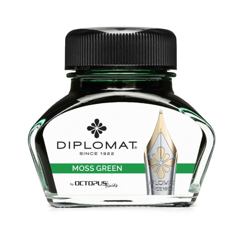 Atrament do piór wiecznych DIPLOMAT, w kałamarzu, 30 ml, jasnozielony