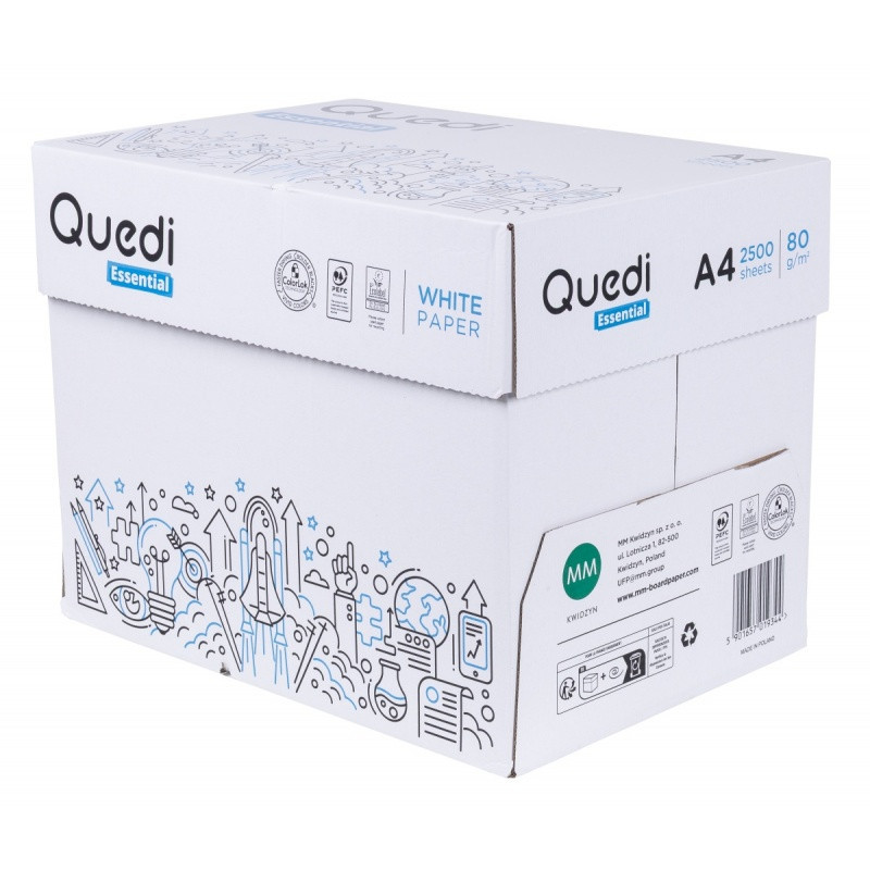 Papier ksero QUEDI ESSENTIAL A4, A4, klasa C, 80gsm, 500ark.