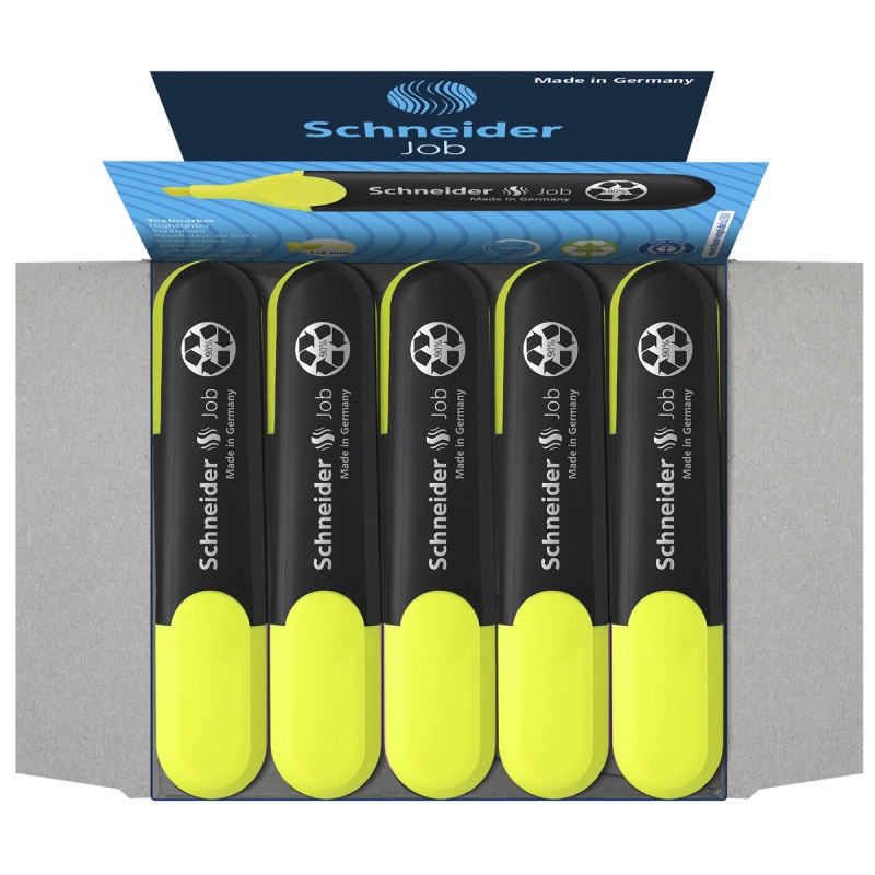 Zakreślacz SCHNEIDER Job, 1-5 mm, blister, żółty