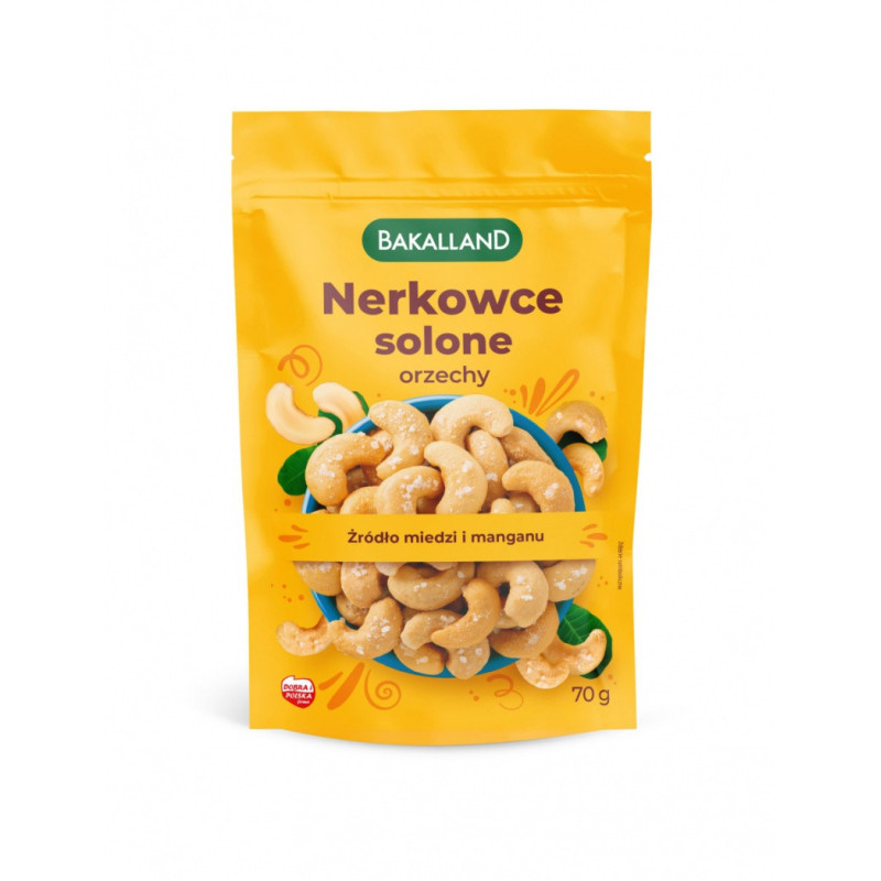 Orzechy nerkowca lekko solone, Bakalland, 70gr