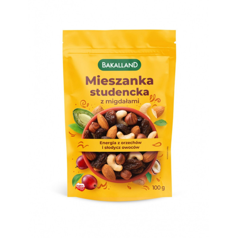 Mieszanka studencka z migdałami, Bakalland, 100gr