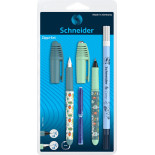 Zestaw pióro wieczne i pióro kulkowe SCHNEIDER Zippi, wymazywacz, 2 naboje, blister