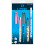 Zestaw pióro wieczne i pióro kulkowe SCHNEIDER Zippi, wymazywacz, 2 naboje, blister