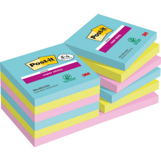 Karteczki samoprzylepne Post-it® Super Sticky, COSMIC, 76x76mm, 12x90 kart.