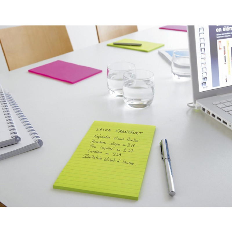 Karteczki samoprzylepne Post-it® Super Sticky XXL, COSMIC, w linię, 101x152mm, 3x90 kart.