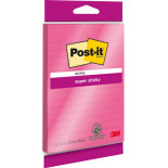 Karteczki samoprzylepne Post-it Super Sticky XXL w linię, 101x152mm, 45 kart., różowe