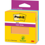 Karteczki samoprzylepne Post-it Super Sticky, 76x76mm, 3x45 kart., pomarańczowe