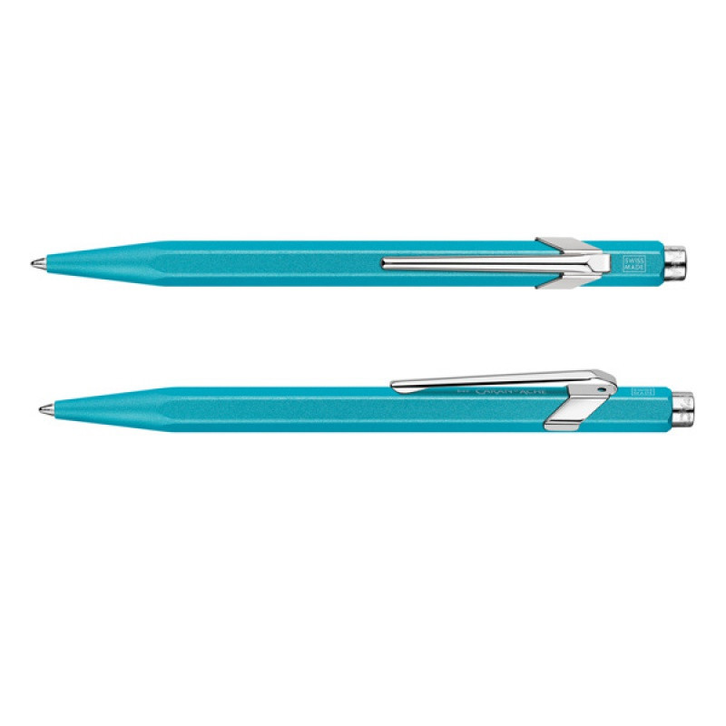 Długopis CARAN D'ACHE 849 Colormat-X, M, turkusowy