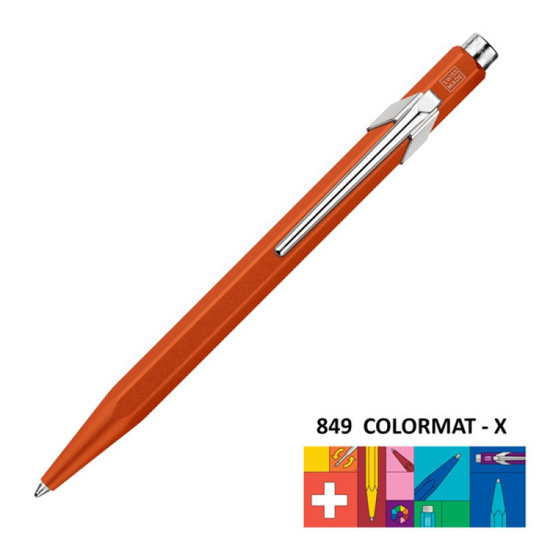Długopis CARAN D'ACHE 849 Colormat-X, M, pomarańczowy