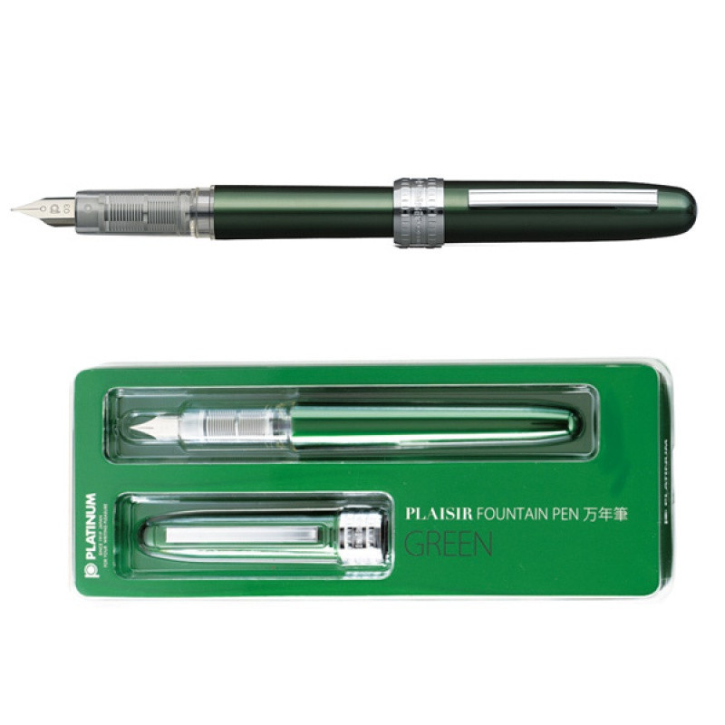 Pióro wieczne PLATINUM Plaisir, blister, zielony