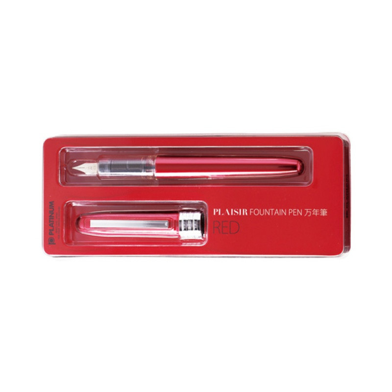 Pióro wieczne PLATINUM Plaisir, blister, czerwony