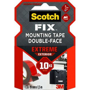 Taśma montażowa SCOTCH®, dwustronna, do ekstremalnych zastosowań, 19mm x 1,5m, czarna