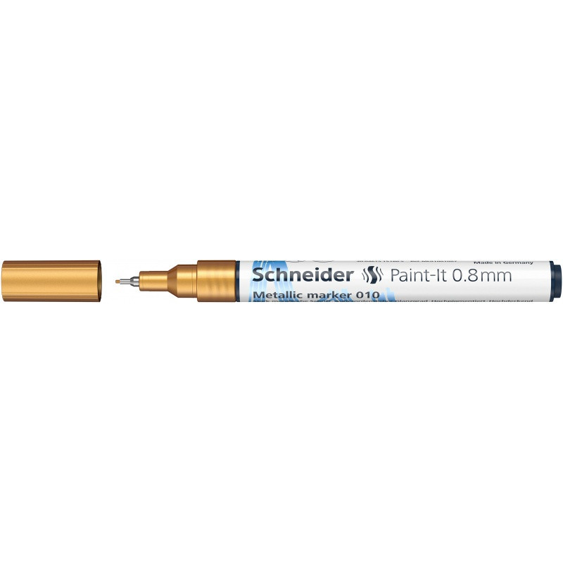 Marker metaliczny SCHNEIDER Paint-It 010, 0,8 mm, złoty metalik