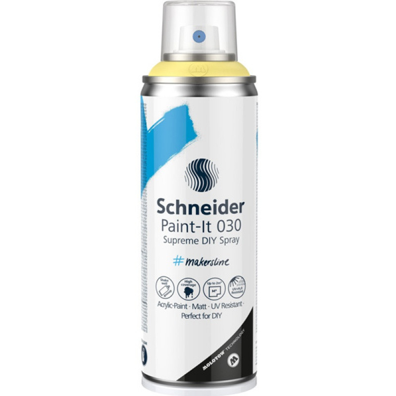 Lakier w sprayu DIY SCHNEIDER Paint-It 030, 200ml, pastelowy żółty