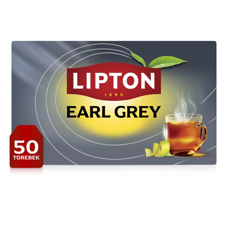 Herbata LIPTON czarna, Earl Grey, 50 torebek