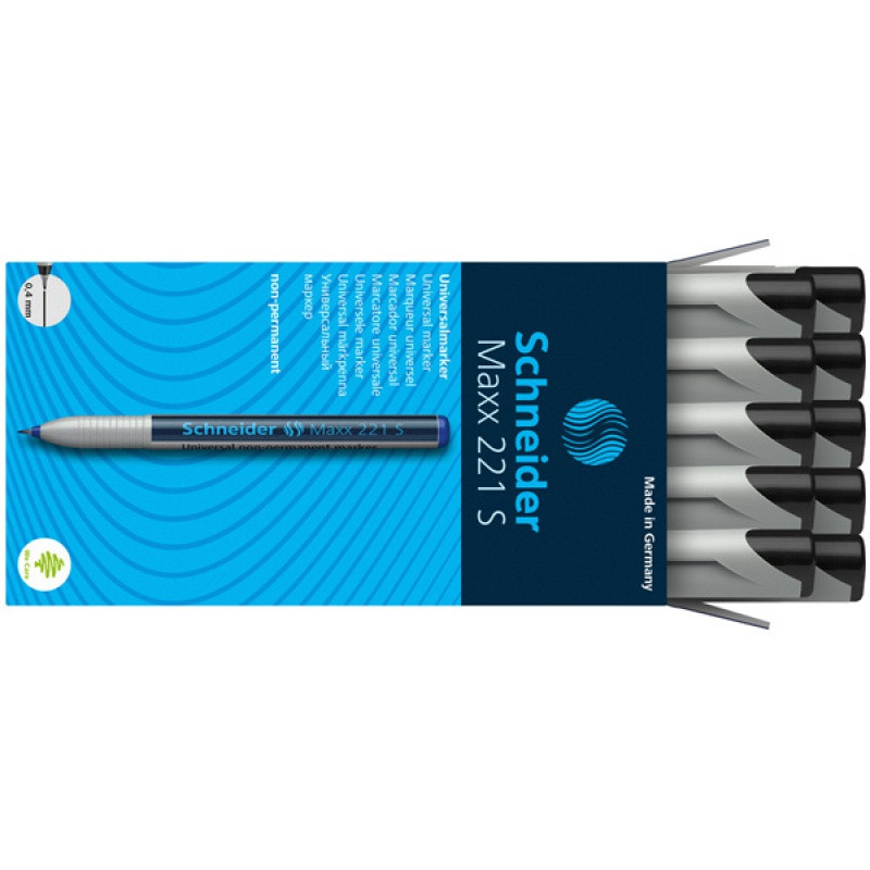 Marker uniwersalny SCHNEIDER Maxx 221 S, 0,4mm, czarny