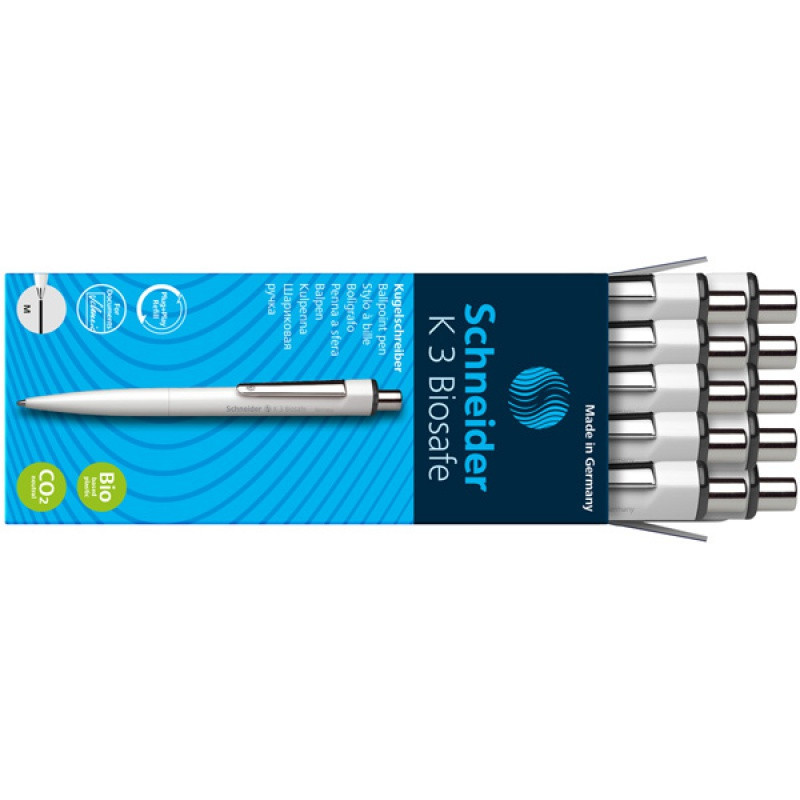 Długopis automatyczny SCHNEIDER K3, Biosafe, M, czarny