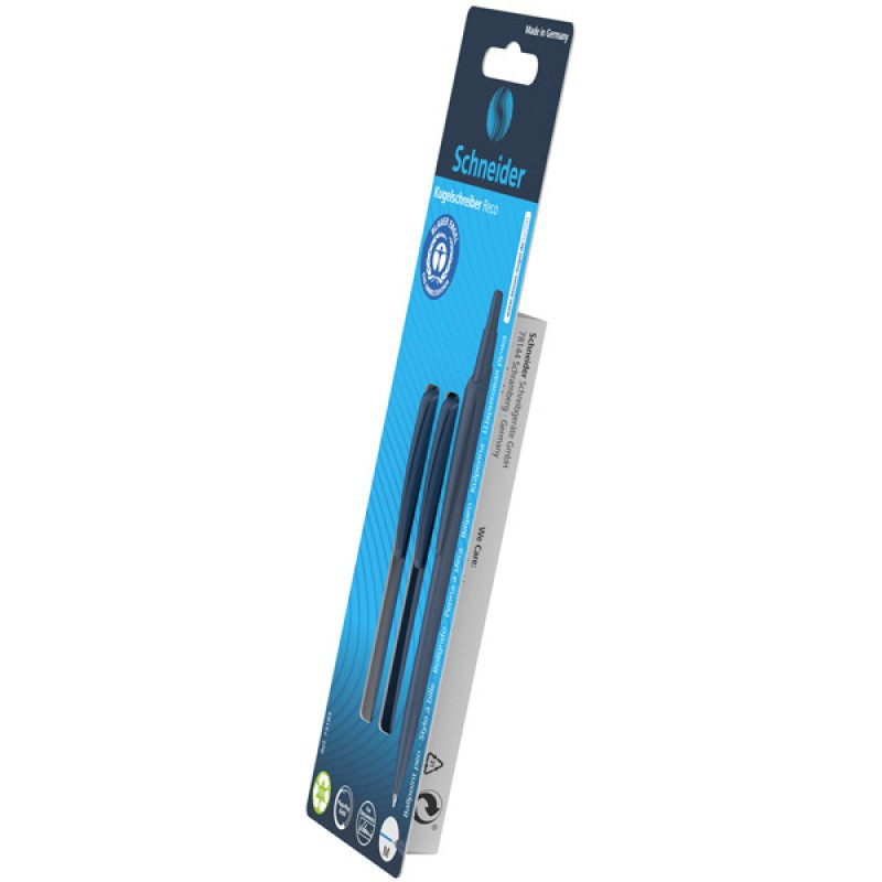 Długopis automatyczny SCHNEIDER Reco, M, 2 szt., blister, niebieski
