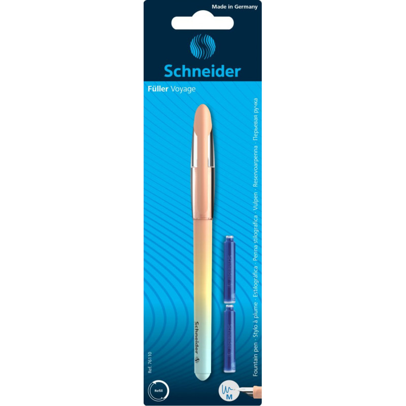 Pióro wieczne SCHNEIDER Voyage M + 2 naboje, blister, mix kolorów