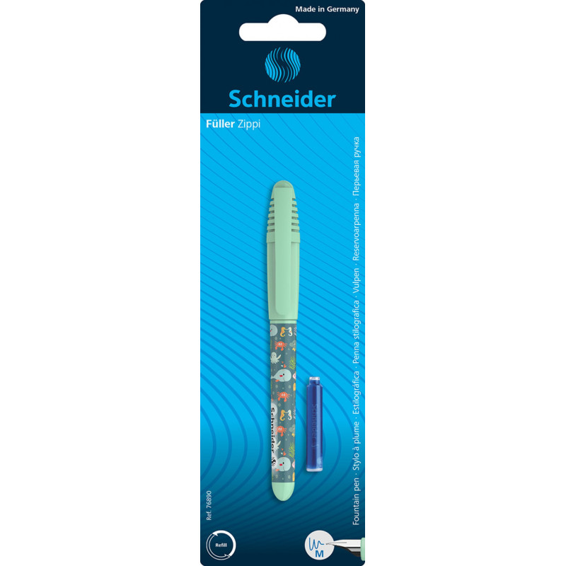 Pióro wieczne SCHNEIDER Zippi + 1 nabój, blister, mix kolorów