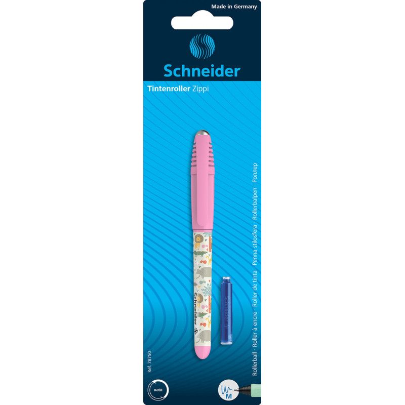 Pióro kulkowe SCHNEIDER Zippi + 1 nabój, blister, mix kolorów