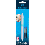 Pióro kulkowe SCHNEIDER Base Ball + 2 cartridge 852, blister, mix kolorów