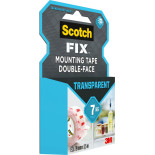 Taśma montażowa SCOTCH®, 19mm x 1,5m, transparentna