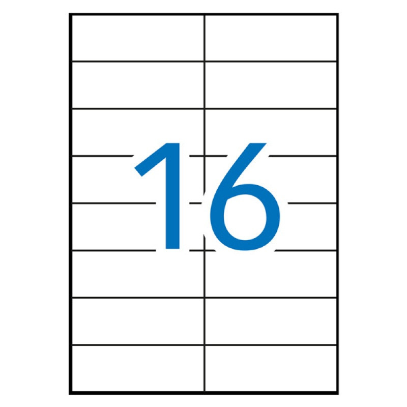 Etykiety uniwersalne APLI, 105x37mm, prostokątne, białe 100 ark.