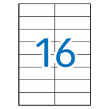 Etykiety uniwersalne APLI, 105x37mm, prostokątne, białe 100 ark.